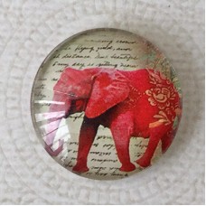 25mm Art Glass Backed Cabochons - World Designs 6 - Each