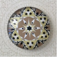 25mm Art Glass Backed Cabochons - Celtic 4 - Each