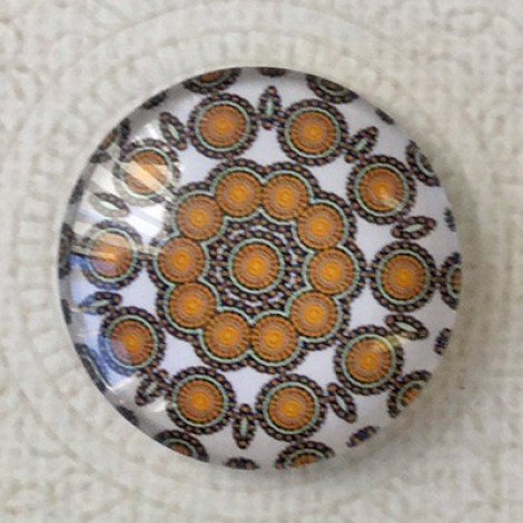 25mm Art Glass Backed Cabochons - Celtic 6 - Each 25mm Art Glass Backed Cabochons - Celtic 6 - Each