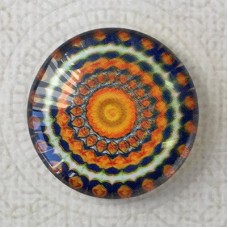 25mm Art Glass Backed Cabochons - Celtic 8 - Each