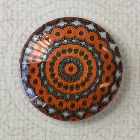 25mm Art Glass Backed Cabochons - Celtic 9 - Each 25mm Art Glass Backed Cabochons - Celtic 9 - Each