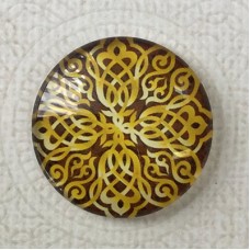 25mm Art Glass Backed Cabochons - Celtic 11 - Each