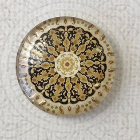 25mm Art Glass Backed Cabochons - Celtic 2 - Each 25mm Art Glass Backed Cabochons - Celtic 2 - Each