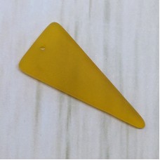 37x15mm Sea Glass Flat Triangle Pendants - Saffron Yellow - Each