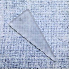 37x15mm Sea Glass Flat Triangle Pendants - Crystal - Each