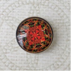 16mm Art Glass Backed Cabochons - Brights Design 20 - Per Pair