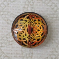 16mm Art Glass Backed Cabochons - Brights Design 26 - Per Pair