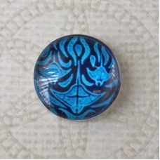 16mm Art Glass Backed Cabochons - Brights Design 4 - Per Pair