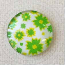 25mm Art Glass Backed Cabochons - Summertime Design 3 - Each