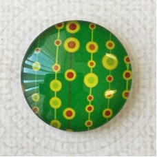 25mm Art Glass Backed Cabochons - Summertime Design 9 - Each