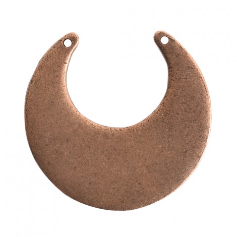 31x30mm Nunn Design Antique Copper Grande Circle Eclipse Pendant
