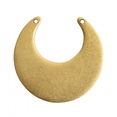 31x30mm Nunn Design Antique 22K Gold Pl Grande Circle Eclipse Pendant