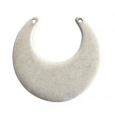 31x30mm Nunn Design Antique Fine Silver Plated Grande Circle Eclipse Pendant - Each