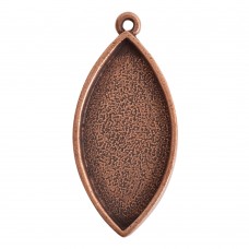 45x21mm Nunn Design Navette Grande Pendant Bezel Setting - Antique Copper - Each