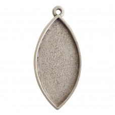 45x21mm Nunn Design Navette Grande Pendant Bezel Setting - Antique Silver - Each