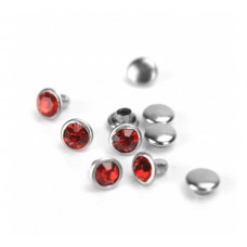 ImpressArt Round Crystal Rivets - Ruby Red - Pk 5