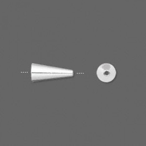 12mm x 5mm Long Cone - Silver Plated