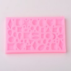 7x11cm Assorted Tiny Shape Faceted Silicone Cabochon Mould 