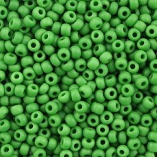 6/0 Miyuki Seed Beads - Opaque Green Frosted