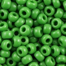 6/0 Miyuki Seed Beads - Opaque Green - 20gm