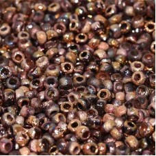 6/0 Czech Seed Beads - Crystal Etched Full Capri Rose