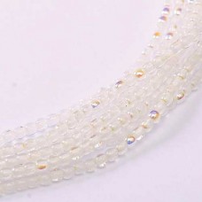 2mm Crystal AB Czech Round Beads - Pack of 100