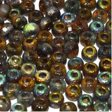 6/0 Czech Seed Beads - Crystal Etched Magic Copper