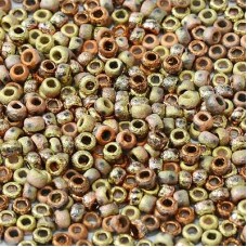 6/0 Czech Seed Beads - Crystal Etched California Gold Rush