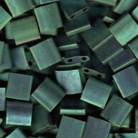 Miyuki Tila Beads - Matte Metallic Blue Green - 7.2gm