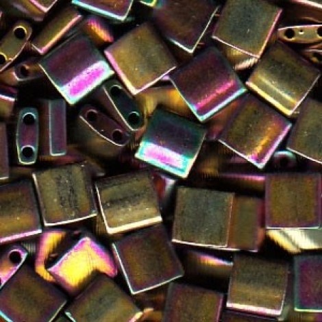 Miyuki Tila Beads - Metallic Purple Gold Iris - 10gm