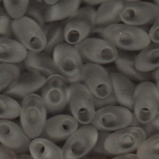 Miyuki Long Magatama Drops - Matte Transparent Pale Grey - 12.5gm