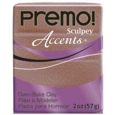 Premo Accents 57gm Polymer Clay - Rose Gold Glitter
