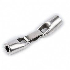 50x10mm (5mm ID) Fold-Over Antique Fine Silver Plated Clasp for 5mm Round Leather - Each