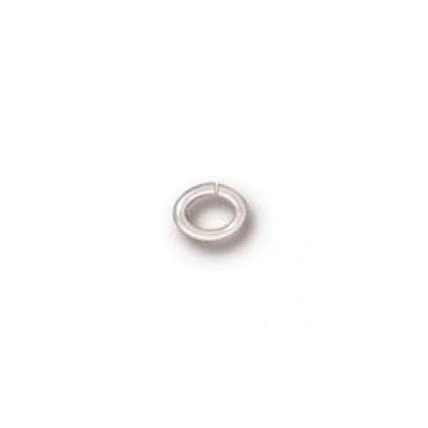 3x4mm TierraCast 20ga Small Oval Jumprings - Silver Plated
