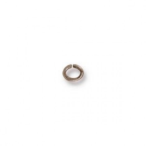 3x4mm TierraCast 20ga Small Oval Jumprings - White Bronze (Silver)