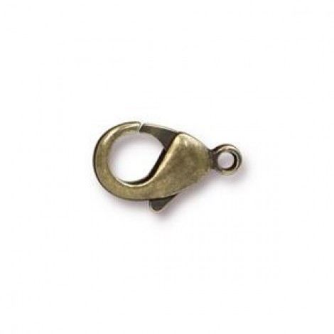 15x9mm TierraCast Ant Brass Oxide Plated Lobster Clasp