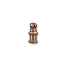 2mm ID TierraCast Pagoda Cord End - Antique Copper