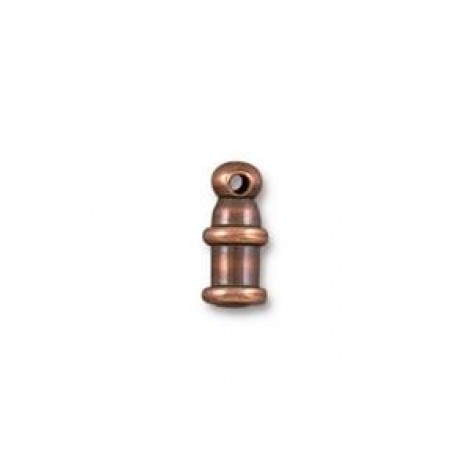 2mm ID TierraCast Pagoda Cord End - Antique Copper