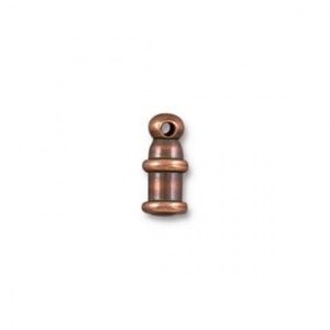 2mm ID TierraCast Pagoda Cord End - Antique Copper - Each