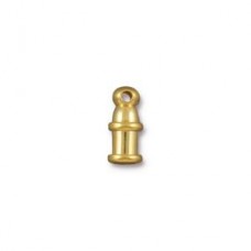 2mm ID TierraCast Pagoda Cord End - Bright Gold