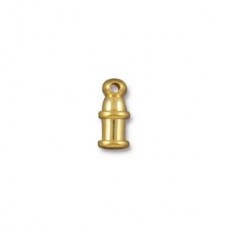 2mm ID TierraCast Pagoda Cord Ends - Bright Gold - Pack of 2