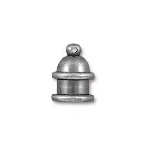 6mm ID TierraCast Pagoda Cord End - Tin Oxide - Pack of 2 6mm ID TierraCast Pagoda Cord End - Tin Oxide - Pack of 2