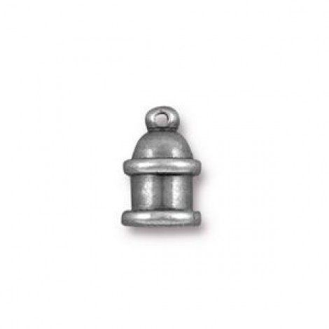 4mm ID TierraCast Pagoda Cord End Caps - Tin Oxide - Per Pair 4mm ID TierraCast Pagoda Cord End Caps - Tin Oxide - Per Pair