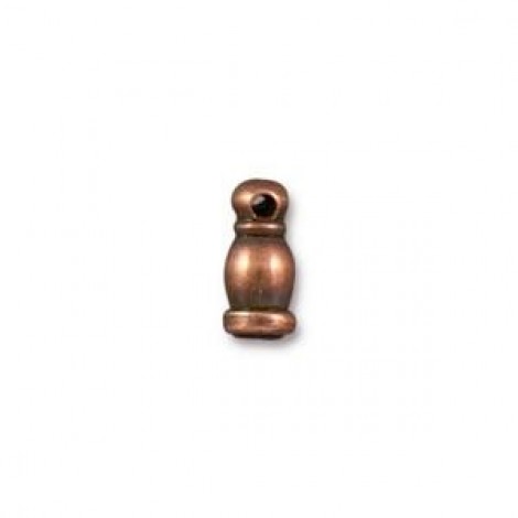 2mm ID TierraCast Taj Cord End - Antique Copper - Pack of 2