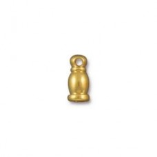 2mm ID TierraCast Taj Cord End - Bright Gold - Pack of 2