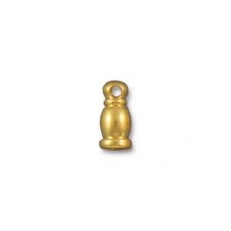 2mm ID TierraCast Taj Cord End - Bright Gold - Pack of 2