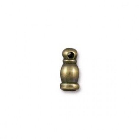 2mm ID TierraCast Taj Cord End - Ant Brass Oxide - Pack of 2