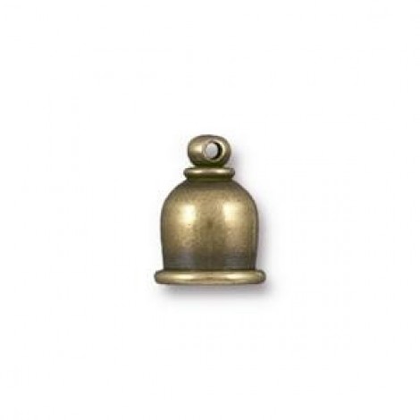 6mm ID TierraCast Taj Cord End - Brass Oxide - Pack of 2 6mm ID TierraCast Taj Cord End - Brass Oxide - Pack of 2