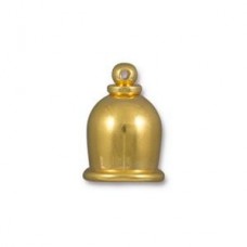 8mm ID TierraCast Taj Cord End - Bright Gold - Each