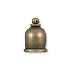 8mm ID TierraCast Taj Cord End - Ant Brass Oxide - Each